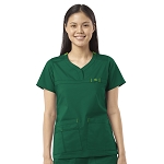 Patience Womens Curved Notch Neck Top